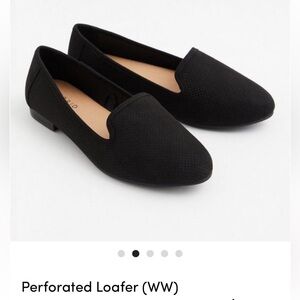 Torrid Black Perforated Loafers 7WW